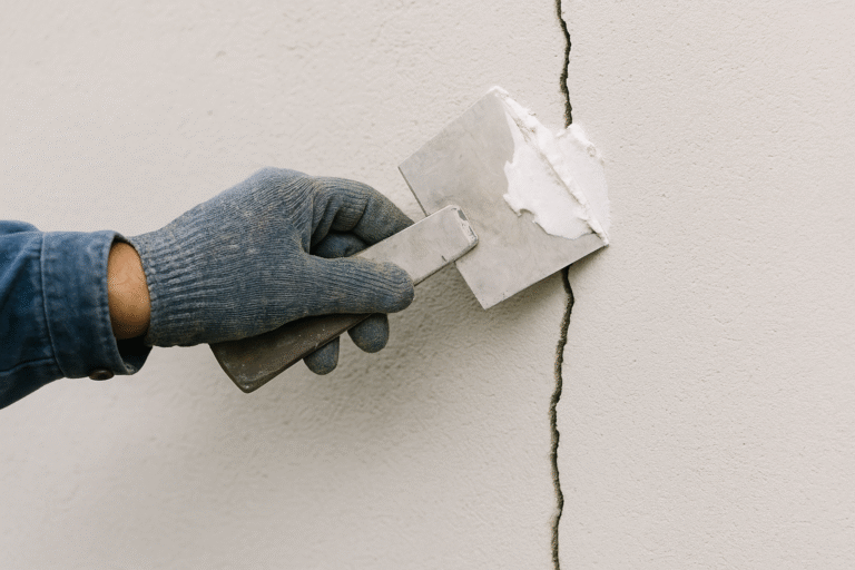 Réparation d'une fissure sur mur