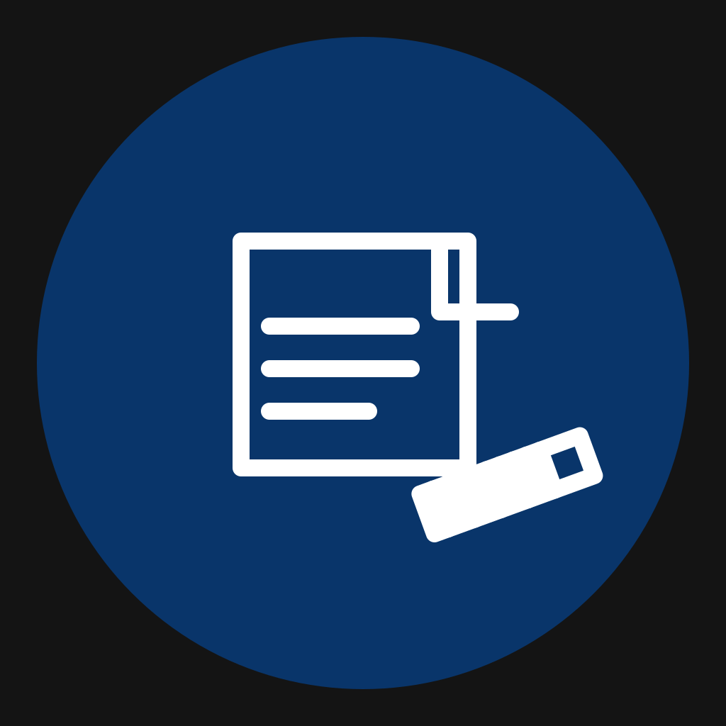 Icône document avec un outil de coupe