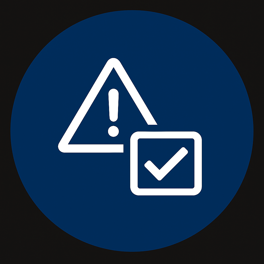 Icône alerte et confirmation de sécurité