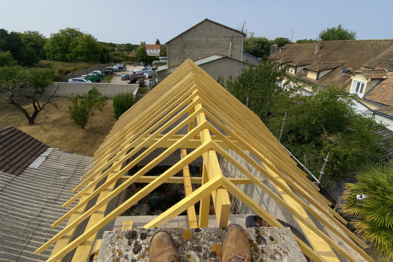 Chantier de couverture en cours